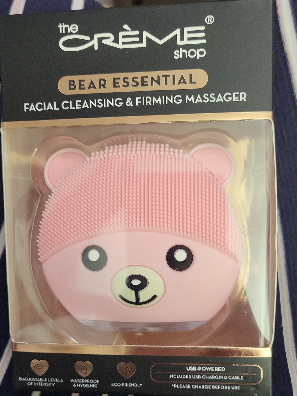 The Crème Shop Bear Essential Facial Cleansing &‎ Firming Massager - Pink